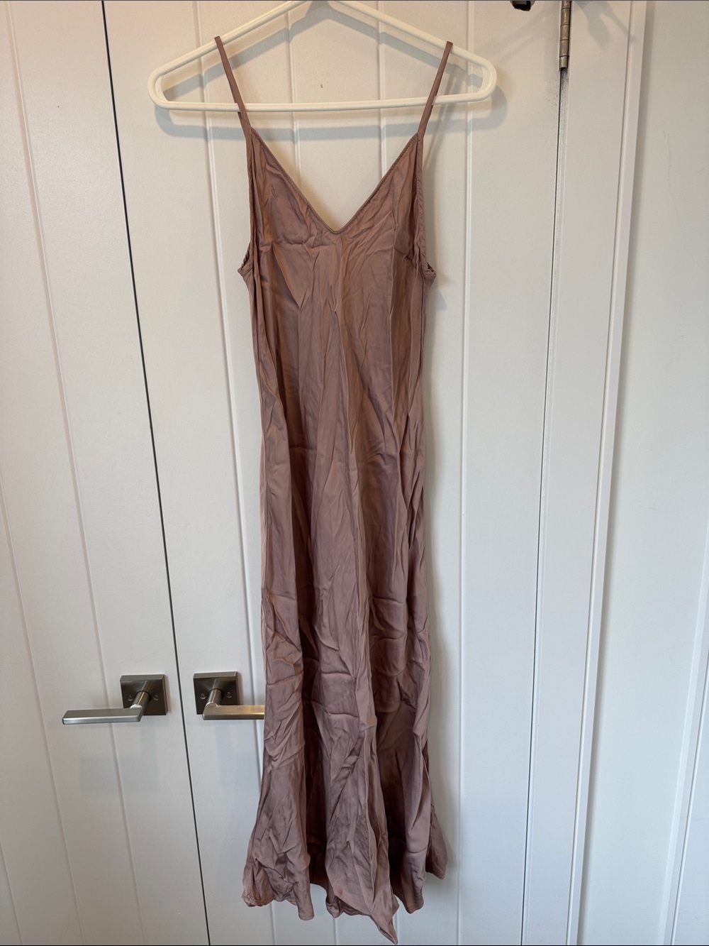 Slip Maxi Dress in Mauve Taupe Velvet by Graham & Spencer - size small